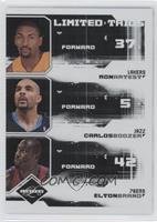 Ron Artest, Carlos Boozer, Elton Brand #/99