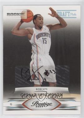 2009-10 Panini Prestige - [Base] - Draft Picks Rights Signatures #162 - Gerald Henderson /50