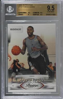 2009-10 Panini Prestige - [Base] #154 - Tyreke Evans [BGS 9.5 GEM MINT]