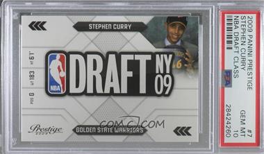 2009-10 Panini Prestige - NBA Draft Class #7 - Stephen Curry [PSA 10 GEM MT]