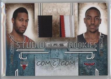 2009-10 Panini Rookies & Stars - Studio Rookies Combos - Materials Prime Missing Serial Number #5 - James Johnson, Jeff Teague