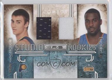 2009-10 Panini Rookies & Stars - Studio Rookies Combos - Materials #4 - Tyler Hansbrough, Ty Lawson /299