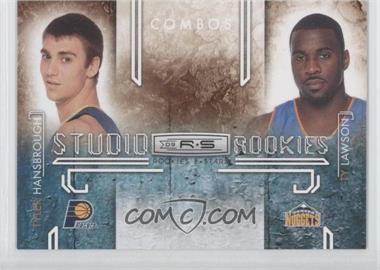 2009-10 Panini Rookies & Stars - Studio Rookies Combos #4 - Tyler Hansbrough, Ty Lawson