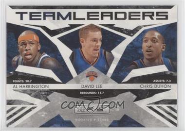 2009-10 Panini Rookies & Stars - Team Leaders - Black #20 - Al Harrington, David Lee, Chris Duhon /100