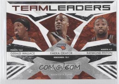 2009-10 Panini Rookies & Stars - Team Leaders - Black #3 - Gerald Wallace, Emeka Okafor, Raymond Felton /100