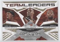 Gerald Wallace, Emeka Okafor, Raymond Felton #/500