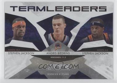 2009-10 Panini Rookies & Stars - Team Leaders - Hologold #9 - Stephen Jackson, Andris Biedrins /250