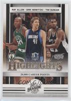 Highlights - Ray Allen, Dirk Nowitzki, Tim Duncan