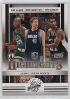 Highlights - Ray Allen, Dirk Nowitzki, Tim Duncan