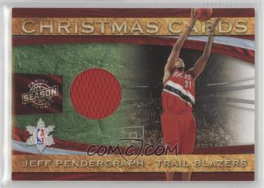 2009-10 Panini Season Update - Christmas Cards Materials #22 - Jeff Pendergraph /499