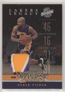 2009-10 Panini Season Update - Lakers Legacy - Materials Prime #2 - Derek Fisher /49 [Noted]