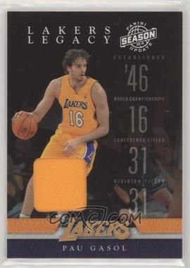 2009-10 Panini Season Update - Lakers Legacy - Materials #4 - Pau Gasol