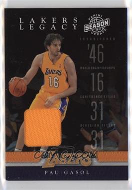 2009-10 Panini Season Update - Lakers Legacy - Materials #4 - Pau Gasol