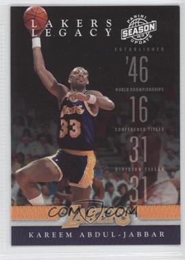 2009-10 Panini Season Update - Lakers Legacy #6 - Kareem Abdul-Jabbar