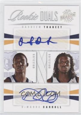 2009-10 Panini Season Update - Rookie Duals Signatures #22 - Hasheem Thabeet, DeMarre Carroll /99