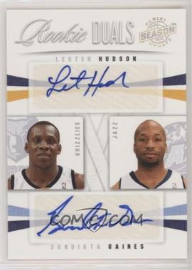 2009-10 Panini Season Update - Rookie Duals Signatures #73 - Lester Hudson, Sundiata Gaines /99