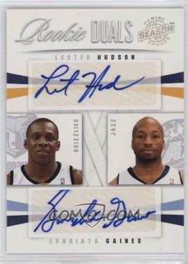 2009-10 Panini Season Update - Rookie Duals Signatures #73 - Lester Hudson, Sundiata Gaines /99