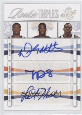 2009-10 Panini Season Update - Rookie Triples Signatures #20 - Lester Hudson, Toney Douglas, Wes Matthews /49