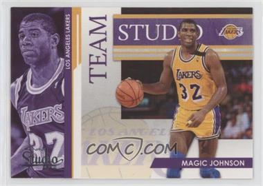 2009-10 Panini Studio - Team Studio #14 - Magic Johnson, Kareem Abdul-Jabbar