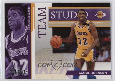 2009-10 Panini Studio - Team Studio #14 - Magic Johnson, Kareem Abdul-Jabbar