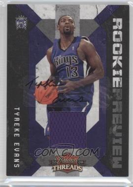 2009-10 Panini Threads - Rookie Preview Materials - Signatures #4 - Tyreke Evans /50