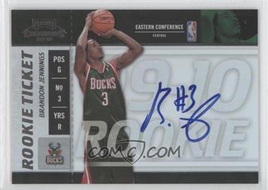 2009-10 Playoff Contenders - [Base] #108 - Rookie Ticket - Brandon Jennings