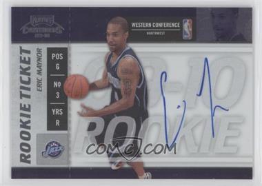 2009-10 Playoff Contenders - [Base] #118 - Rookie Ticket - Eric Maynor