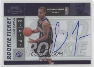 2009-10 Playoff Contenders - [Base] #118 - Rookie Ticket - Eric Maynor