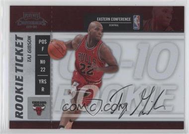 2009-10 Playoff Contenders - [Base] #123 - Rookie Ticket - Taj Gibson