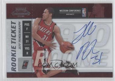 2009-10 Playoff Contenders - [Base] #127 - Rookie Ticket - Jeff Pendergraph