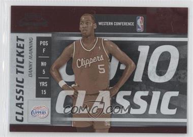 2009-10 Playoff Contenders - [Base] #139 - Classic Ticket - Danny Manning