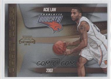 2009-10 Playoff Contenders - Draft Class - Gold #12 - Acie Law /100