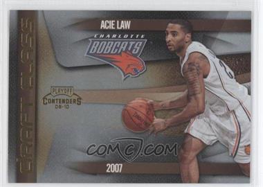 2009-10 Playoff Contenders - Draft Class - Gold #12 - Acie Law /100