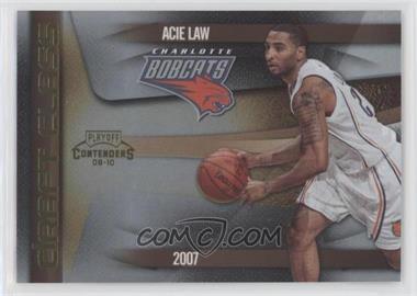 2009-10 Playoff Contenders - Draft Class - Gold #12 - Acie Law /100