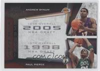 Andrew Bynum, Paul Pierce #/50