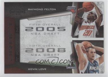 2009-10 Playoff Contenders - Draft Tandems - Black #4 - Raymond Felton, Kevin Love /50