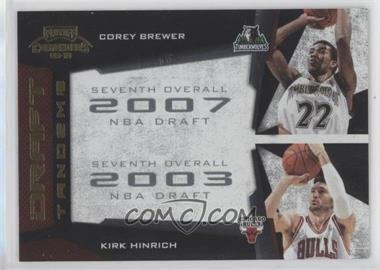 2009-10 Playoff Contenders - Draft Tandems - Gold #12 - Corey Brewer, Kirk Hinrich /100