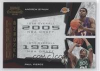 Andrew Bynum, Paul Pierce #/100