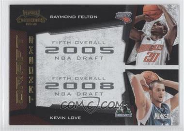 2009-10 Playoff Contenders - Draft Tandems - Gold #4 - Raymond Felton, Kevin Love /100