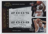 Raymond Felton, Kevin Love #/100