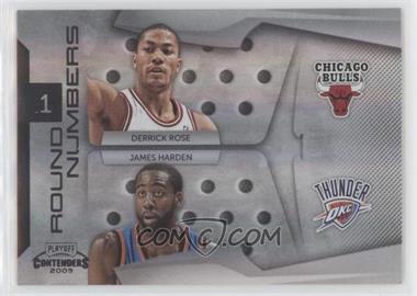 2009-10 Playoff Contenders - Round Numbers - Black #18 - Derrick Rose, James Harden /50