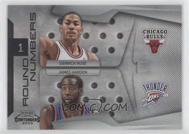 2009-10 Playoff Contenders - Round Numbers - Black #18 - Derrick Rose, James Harden /50