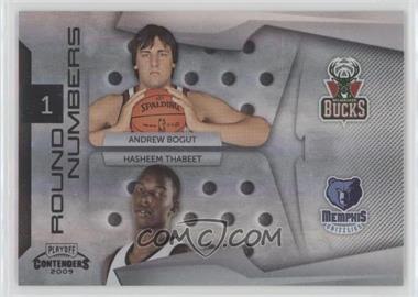 2009-10 Playoff Contenders - Round Numbers - Black #19 - Andrew Bogut, Hasheem Thabeet /50