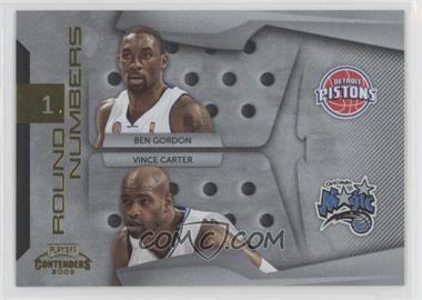 2009-10 Playoff Contenders - Round Numbers - Gold #4 - Ben Gordon, Vince Carter /100