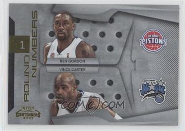 2009-10 Playoff Contenders - Round Numbers - Gold #4 - Ben Gordon, Vince Carter /100