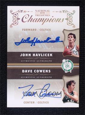 2009-10 Playoff National Treasures - Champions Combo Signatures #3 - Dave Cowens, John Havlicek /25