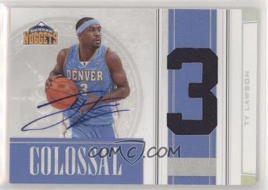 2009-10 Playoff National Treasures - Colossal - Die-Cut Jersey Number Signatures #24 - Ty Lawson /49