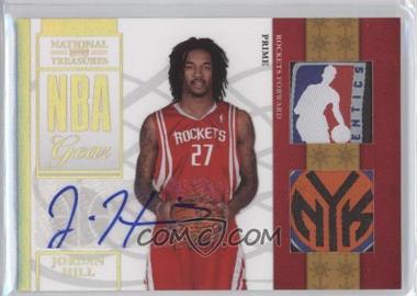 2009-10 Playoff National Treasures - NBA Gear - Combos Laundry Tags Signatures #30 - Jordan Hill /5