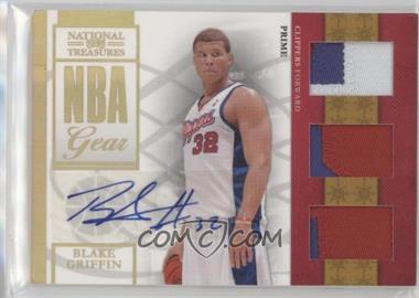 2009-10 Playoff National Treasures - NBA Gear - Trios Prime Signatures #3 - Blake Griffin /5