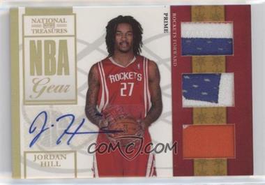 2009-10 Playoff National Treasures - NBA Gear - Trios Prime Signatures #30 - Jordan Hill /49